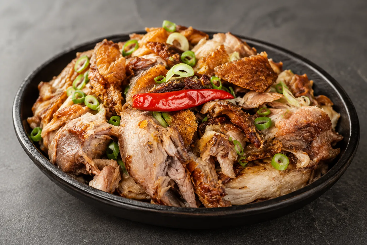 Crispy Pata deep-fried pork leg at Mar's Sisig Winnipeg